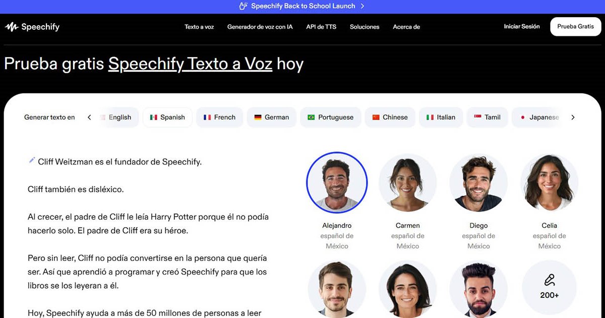 Mejores Aplicaciones de Conversión de Texto a Voz IA_Speechify