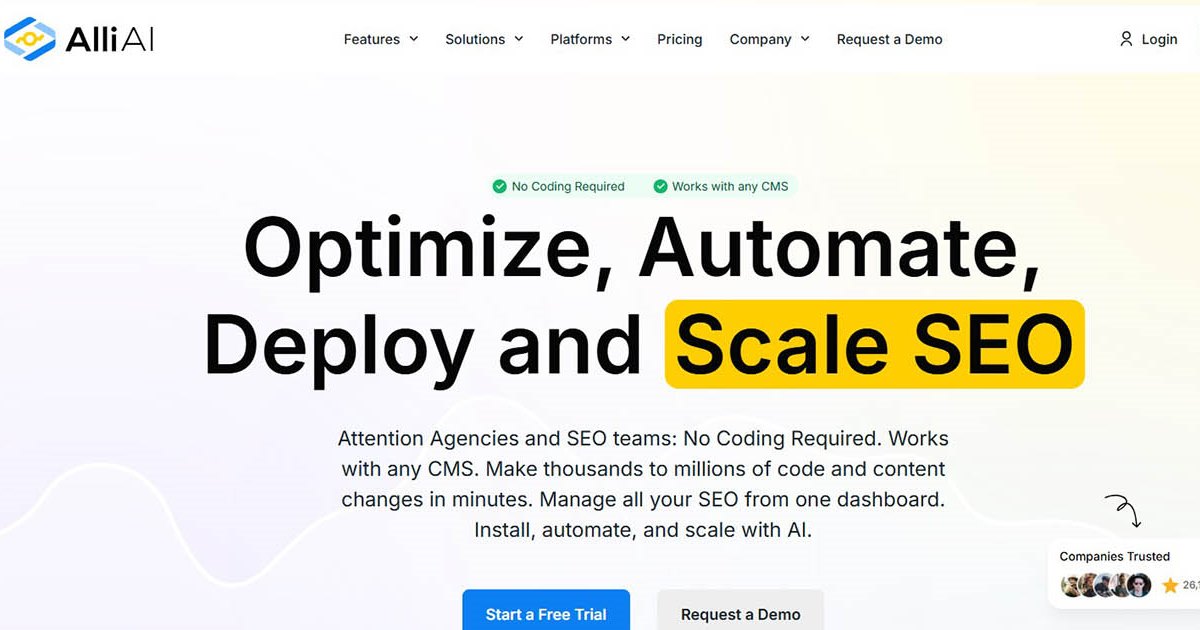 Mejores herramientas de IA para SEO_Alli AI