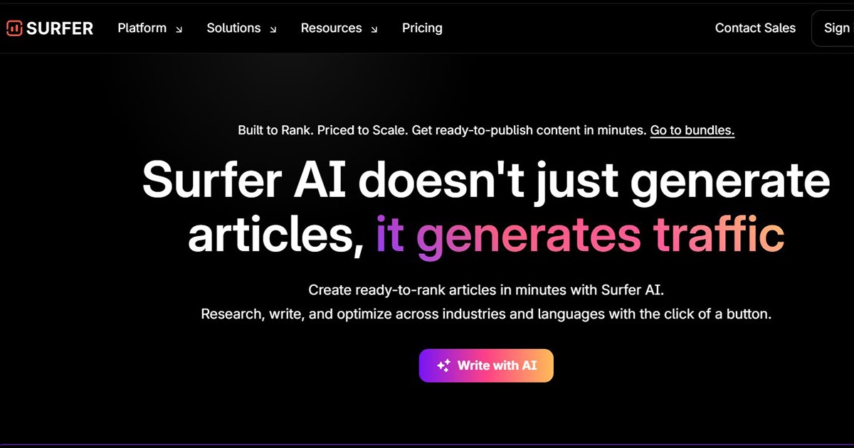 Mejores herramientas de IA para SEO_SurferSEO