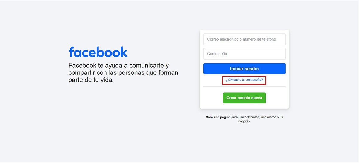 Iniciar Sesión en Facebook - Recuperar Cuenta de Facebook por Olvido de Contraseña