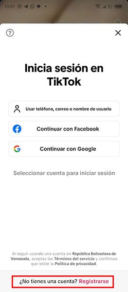 Cómo Crear una cuenta en TikTok