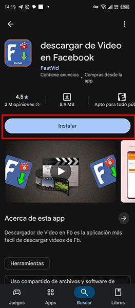 Cómo descargar reels de Facebook Desde una App en Dispositivo Móvil
