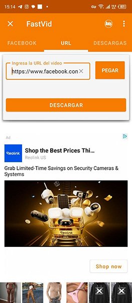 Cómo descargar reels de Facebook Desde una App en Dispositivo Móvil