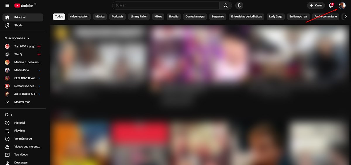 Iniciar sesion en Youtube - Desactivar Modo Restringido en YouTube