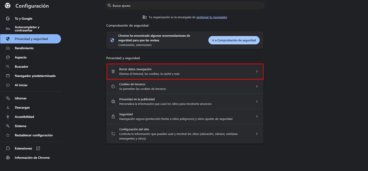 Iniciar sesion en Youtube - Eliminar Cache y Datos del navegador