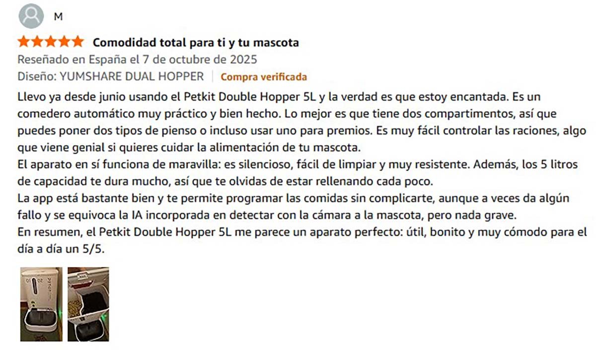 Opiniones del Comedero Inteligente Para Mascotas de PETKIT