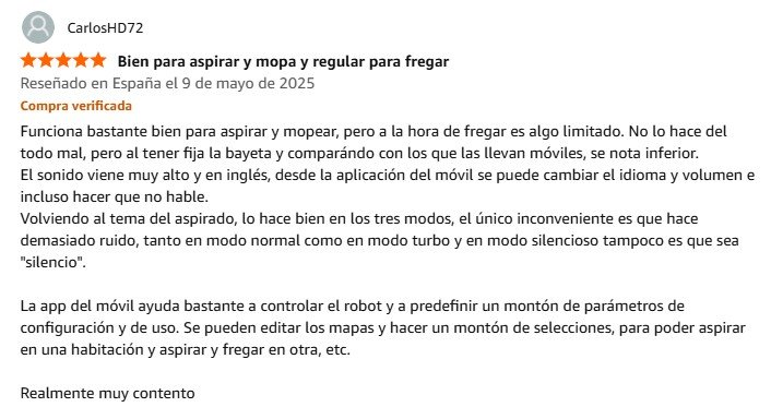 Opiniones del Robot Aspirador Xiaomi S20