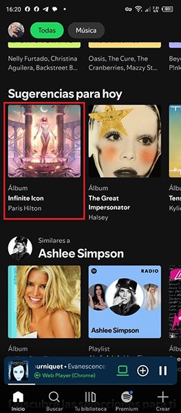 Eliminar Artistas o Playlists Recomendados en la Página de Inicio de Spotify